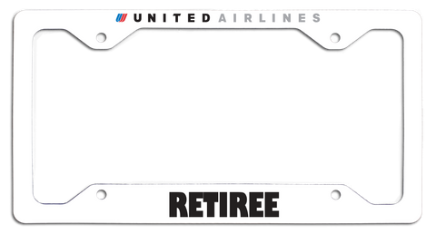 United Airlines Retiree - License Plate Frame - Tulip Logo