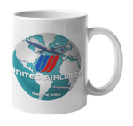 United Airlines Globe Coffee Mug