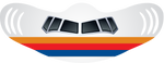 Old UA Tulip Livery Airplane Face Mask