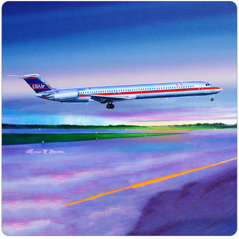 US Air DC9 Square Coaster by Rick Broome