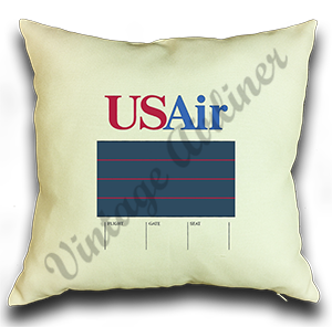 US Air Timetable Cover Linen Pillow Case Cover