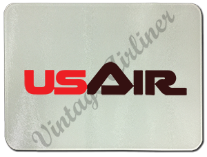 US Air 1979 Logo Glass Cutting Board
