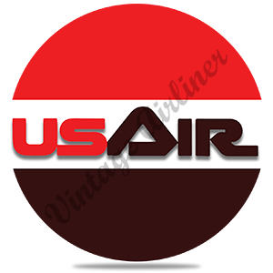 US Air Red Logo Round Coaster