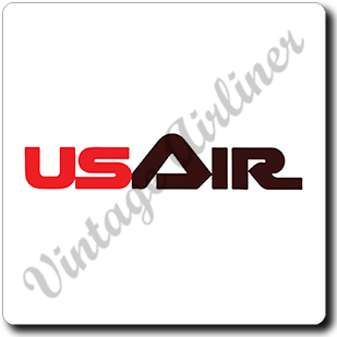 US Air Red Logo Square Coaster
