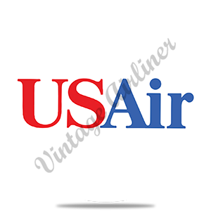 US Air Blue Logo Square Round Coaster