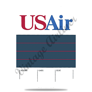 US Air Timetable Cover Round Coaster