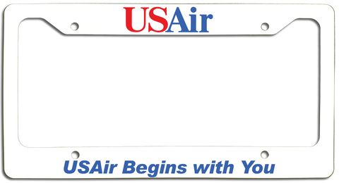 USAir - USAir Begins with You - License Plate Frame - Last Logo