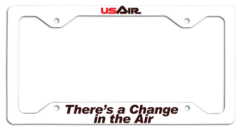 USAir - There's a Change in the Air - License Plate Frame - First Logo