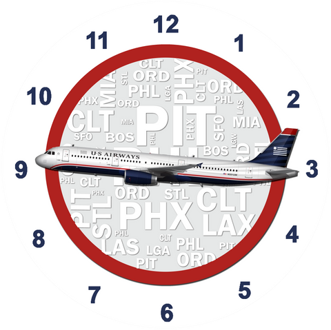 US Airways 767 Wall Clock