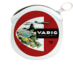 Varig Airlines Vintage Bag Sticker Round Coin Purse