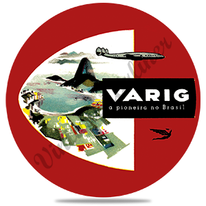 Varig Airlines Vintage Round Coaster