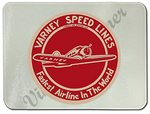 Varney Speed Lines Vintage Bag Sticker Glass Cutting Board