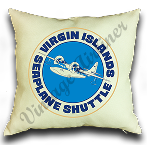 Virgin Islands Seaplane Shuttle Bag Sticker Linen Pillow Case Cover