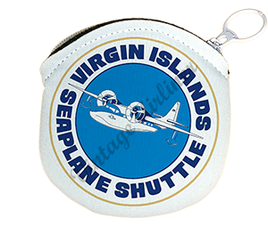 Virgin Island Seaplane Shuttle Bag Sticker Round Coin Purse