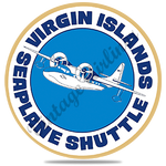 Virgin Islands Seaplane Shuttle Vintage Round Coaster