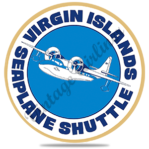 Virgin Islands Seaplane Shuttle Vintage Round Coaster