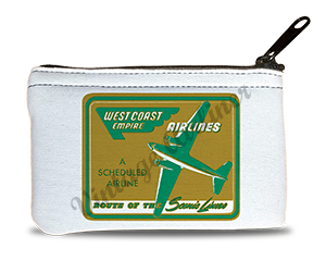 West Coast Empire Airlines Bag Sticker Rectangular Coin Purse