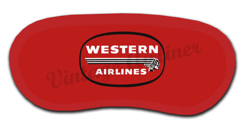Western Airlines 1950's Vintage Logo Sleep Mask