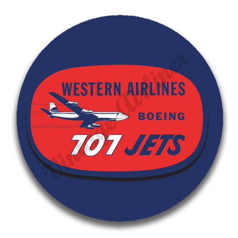 Western Airlines Vintage 707 Magnets