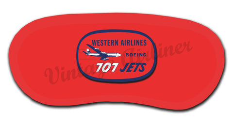 Western Airlines Vintage 707 Bag Sticker Sleep Mask