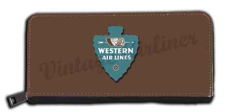 Western Airlines Vintage 1940's Bag Sticker wallet