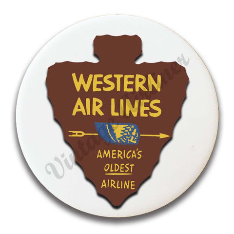 Western Airlines Vintage Oldest Airline Magnets