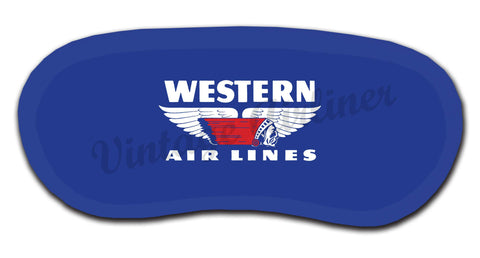 Western Airlines Vintage 1950's Bag Sticker Sleep Mask