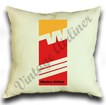 Western Airlines Timetable Cover Linen Pillow Case Cover