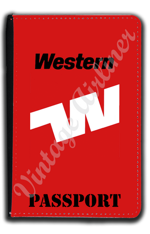 Western Airlines Last Logo Passport Case