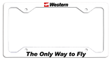 Western Airlines - The Only Way to Fly - License Plate Frame