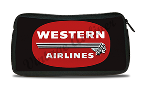 Western Airlines 1950's Vintage Logo Travel Pouch