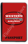 Western Airlines 1950's Vintage Logo Passport Case