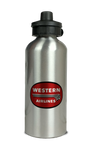 Western Airlines 1950's Vintage Logo Aluminum Water Bottle