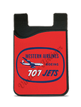 Western Airlines Vintage 707 Bag Sticker Card Caddy