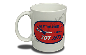 Western Airlines 707 Bag Sticker  Coffee Mug