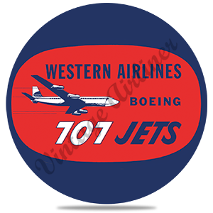 Western Airlines Vintage 707 Round Coaster