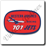 Western Airlines Vintage 707 Square Coaster