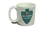 Western Airlines 1940's Bag Sticker  Coffee Mug