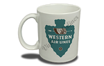 Western Airlines 1940's Bag Sticker  Coffee Mug