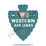 Western Airlines Vintage 1940's Round Coaster