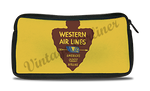 Western Airlines Vintage Oldest Airline Bag Sticker Travel Pouch