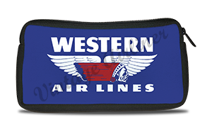 Western Airlines Vintage 1950's Logo Travel Pouch