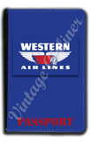 Western Airlines 1950's Logo Passport Case