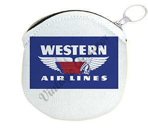 Western Airlines Vintage 1950's Logo Round Coin Purse