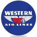 Western Airlines Vintage 1950's Logo Round Coaster