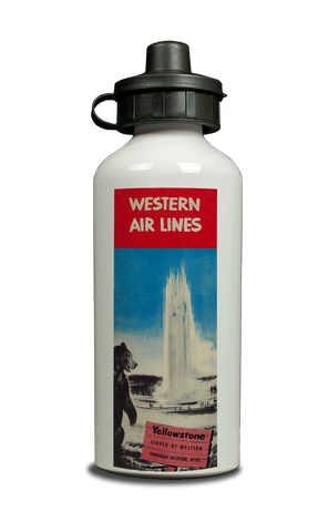 Western Airlines Yellowstone  Aluminum Water Bottle