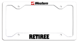 Western Airlines Retiree - License Plate Frame