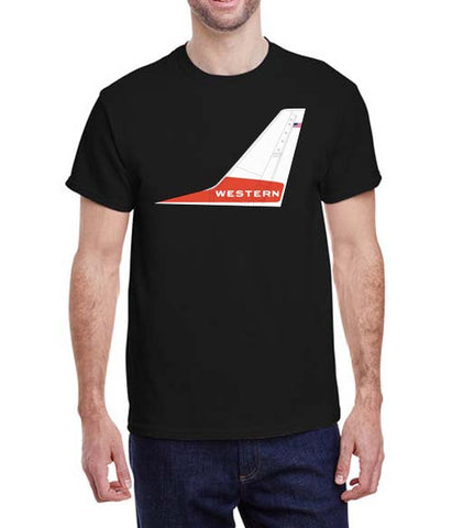 Western Airlines Vintage Livery Tail T-Shirt