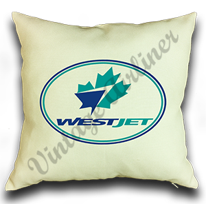 WestJet Airlines Logo Bag Sticker Linen Pillow Case Cover